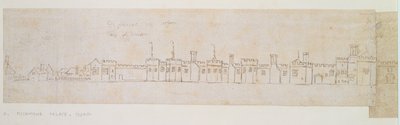 Outer Wall of Richmond Palace by Anthonis van den Wyngaerde